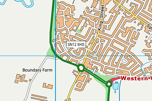 SN12 6HS map - OS VectorMap District (Ordnance Survey)