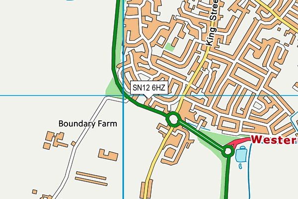 SN12 6HZ map - OS VectorMap District (Ordnance Survey)