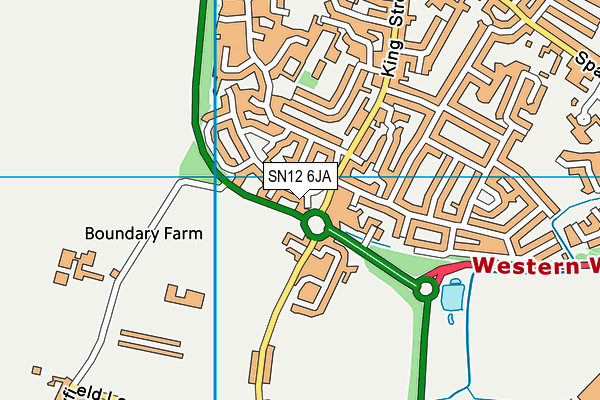 SN12 6JA map - OS VectorMap District (Ordnance Survey)