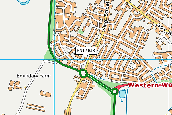 SN12 6JB map - OS VectorMap District (Ordnance Survey)