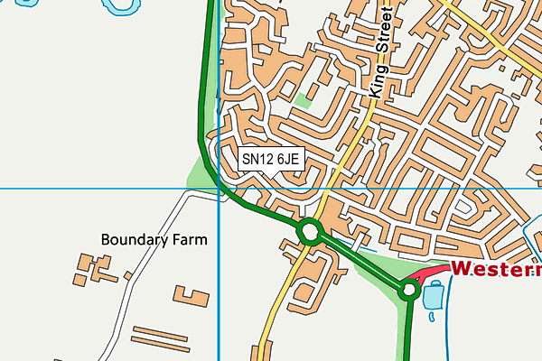 SN12 6JE map - OS VectorMap District (Ordnance Survey)