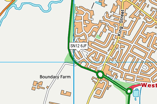 SN12 6JF map - OS VectorMap District (Ordnance Survey)