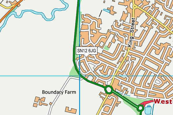 SN12 6JG map - OS VectorMap District (Ordnance Survey)