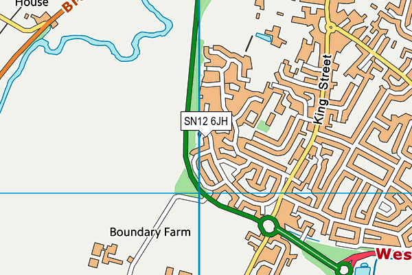 SN12 6JH map - OS VectorMap District (Ordnance Survey)