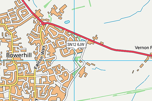 SN12 6JW map - OS VectorMap District (Ordnance Survey)