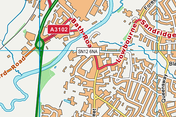 SN12 6NA map - OS VectorMap District (Ordnance Survey)