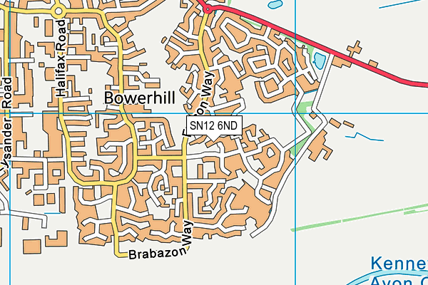 SN12 6ND map - OS VectorMap District (Ordnance Survey)