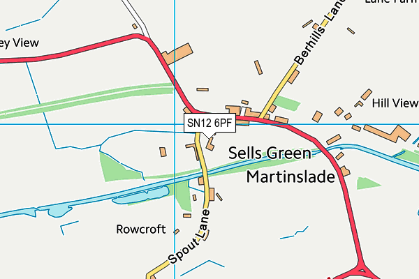 SN12 6PF map - OS VectorMap District (Ordnance Survey)