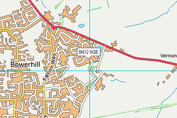 SN12 6QE map - OS VectorMap District (Ordnance Survey)