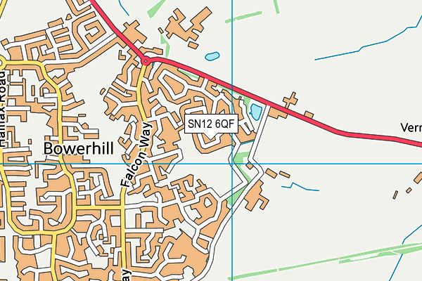 SN12 6QF map - OS VectorMap District (Ordnance Survey)