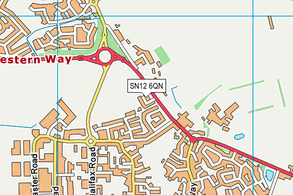 SN12 6QN map - OS VectorMap District (Ordnance Survey)