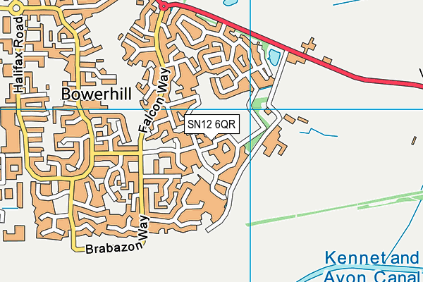 SN12 6QR map - OS VectorMap District (Ordnance Survey)