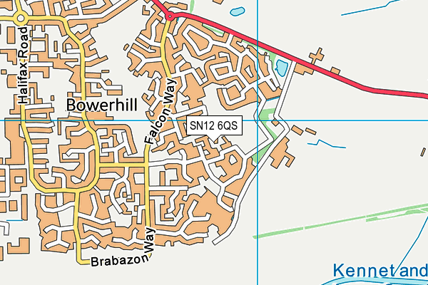 SN12 6QS map - OS VectorMap District (Ordnance Survey)