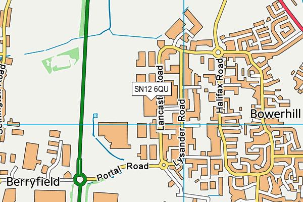 Christie Miller Sports Centre (Closed) map (SN12 6QU) - OS VectorMap District (Ordnance Survey)