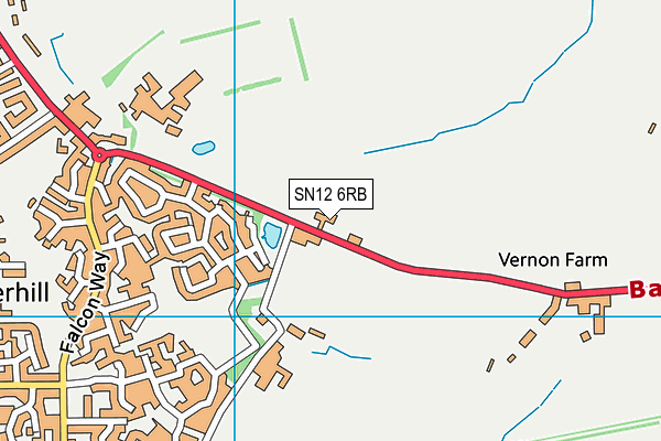 SN12 6RB map - OS VectorMap District (Ordnance Survey)