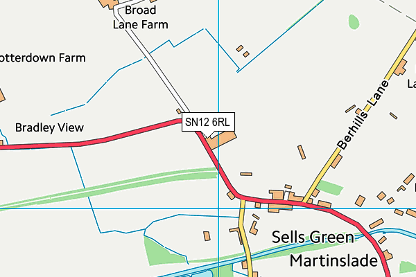 SN12 6RL map - OS VectorMap District (Ordnance Survey)