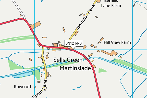 SN12 6RS map - OS VectorMap District (Ordnance Survey)