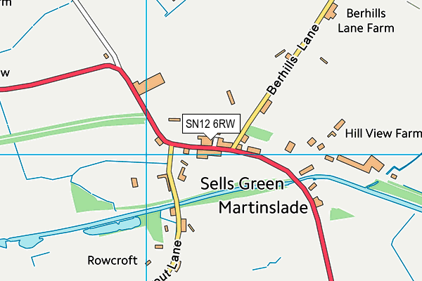 SN12 6RW map - OS VectorMap District (Ordnance Survey)