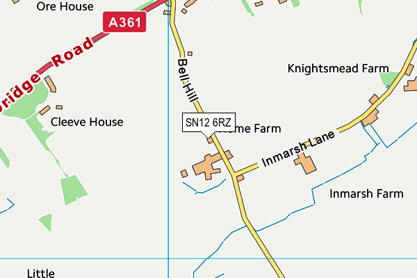 SN12 6RZ map - OS VectorMap District (Ordnance Survey)