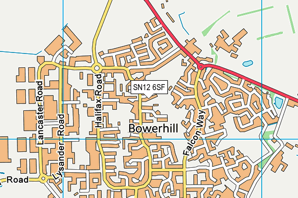 SN12 6SF map - OS VectorMap District (Ordnance Survey)