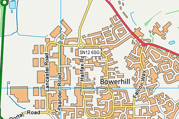 SN12 6SG map - OS VectorMap District (Ordnance Survey)