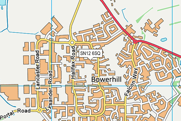 SN12 6SQ map - OS VectorMap District (Ordnance Survey)