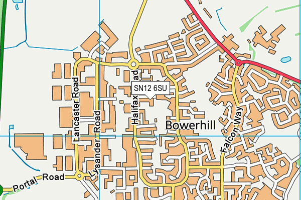 SN12 6SU map - OS VectorMap District (Ordnance Survey)