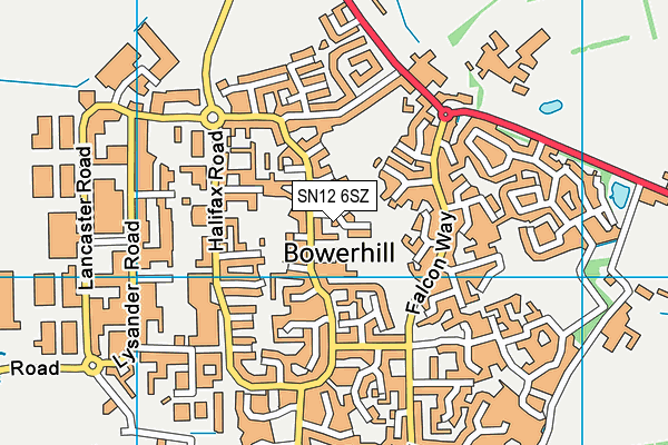 SN12 6SZ map - OS VectorMap District (Ordnance Survey)