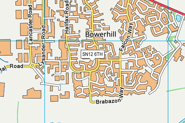 SN12 6TH map - OS VectorMap District (Ordnance Survey)