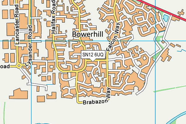 SN12 6UQ map - OS VectorMap District (Ordnance Survey)