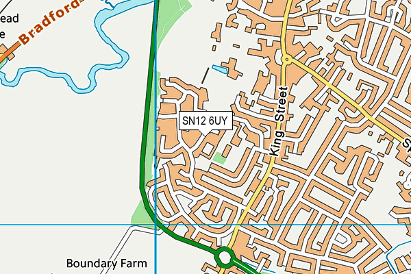 SN12 6UY map - OS VectorMap District (Ordnance Survey)