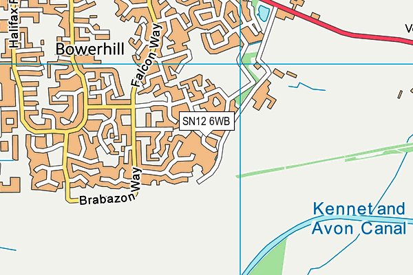 SN12 6WB map - OS VectorMap District (Ordnance Survey)