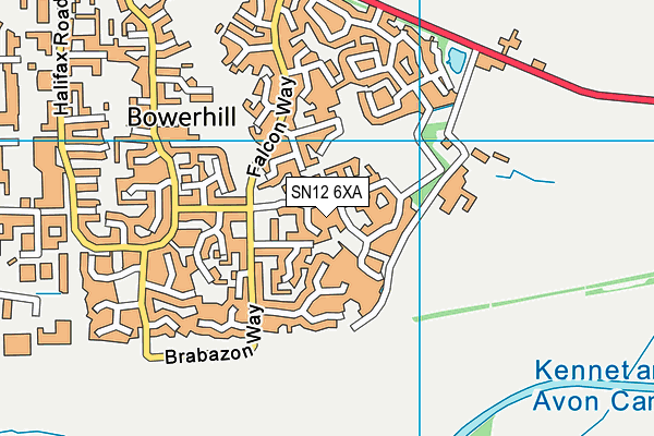 SN12 6XA map - OS VectorMap District (Ordnance Survey)