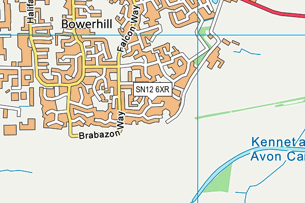 SN12 6XR map - OS VectorMap District (Ordnance Survey)