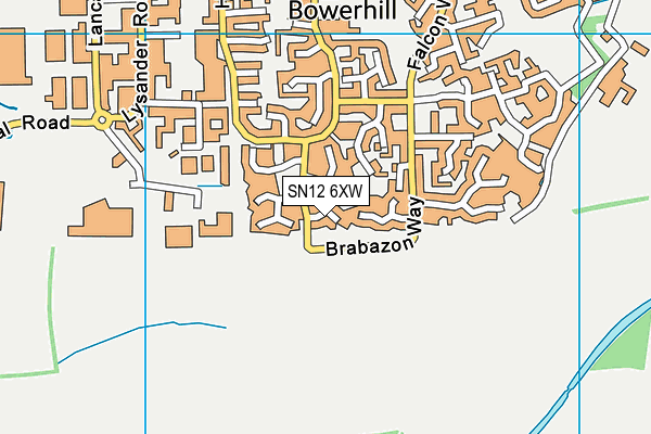 SN12 6XW map - OS VectorMap District (Ordnance Survey)