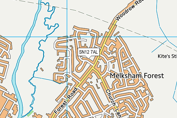 SN12 7AL map - OS VectorMap District (Ordnance Survey)