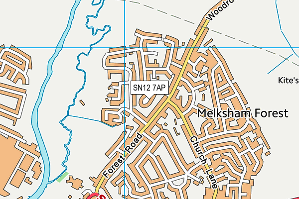 SN12 7AP map - OS VectorMap District (Ordnance Survey)