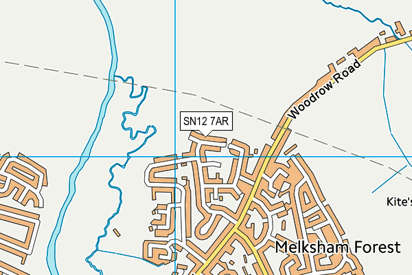 SN12 7AR map - OS VectorMap District (Ordnance Survey)