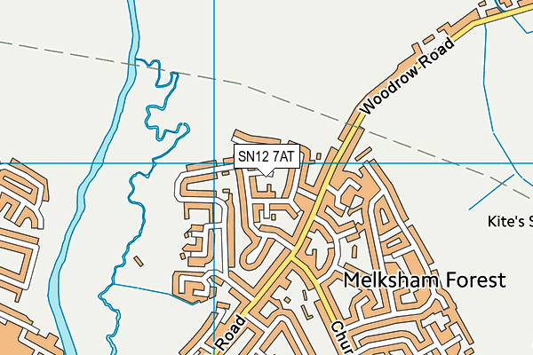 SN12 7AT map - OS VectorMap District (Ordnance Survey)