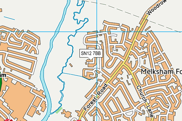 Forest Community Centre map (SN12 7BB) - OS VectorMap District (Ordnance Survey)