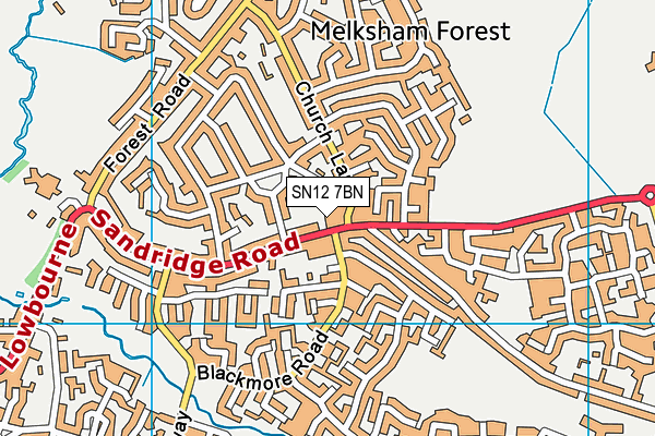 SN12 7BN map - OS VectorMap District (Ordnance Survey)