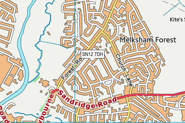 SN12 7DH map - OS VectorMap District (Ordnance Survey)