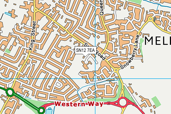 SN12 7EA map - OS VectorMap District (Ordnance Survey)