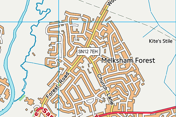 SN12 7EH map - OS VectorMap District (Ordnance Survey)