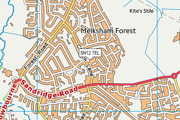 SN12 7EL map - OS VectorMap District (Ordnance Survey)