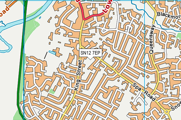 SN12 7EP map - OS VectorMap District (Ordnance Survey)