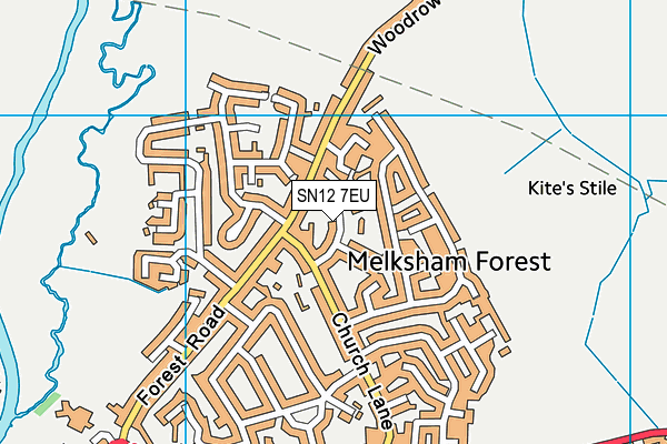 SN12 7EU map - OS VectorMap District (Ordnance Survey)