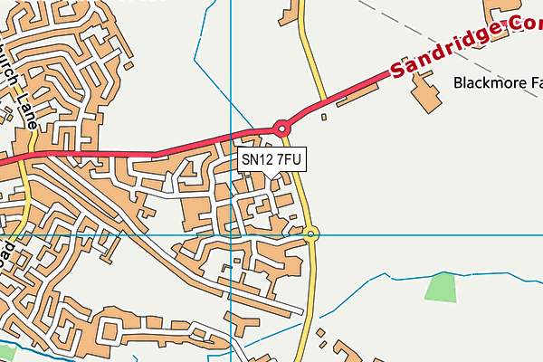 SN12 7FU map - OS VectorMap District (Ordnance Survey)