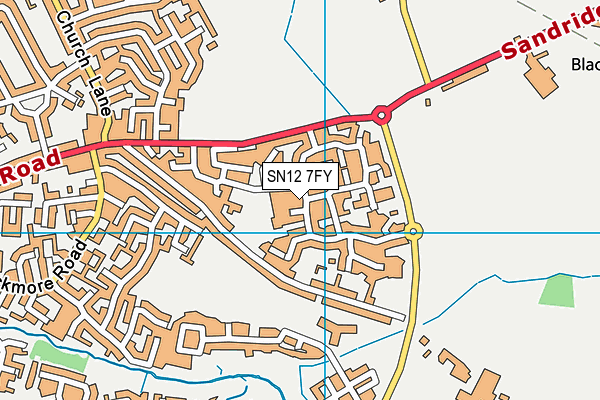 SN12 7FY map - OS VectorMap District (Ordnance Survey)