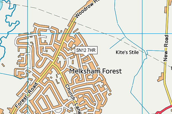 SN12 7HR map - OS VectorMap District (Ordnance Survey)